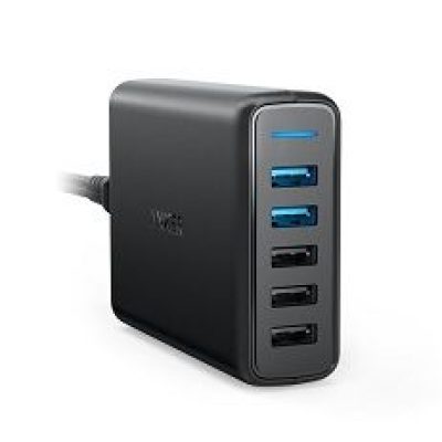 Anker PowerPort Speed 5 With Dual Quick Charger 3.0 Black A2054J11